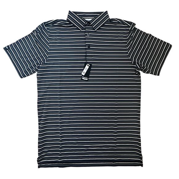 Straight Down|Reese Stripe Polo|Blue/Grey/White|NWT|SZ S‎ - Picture 1 of 6